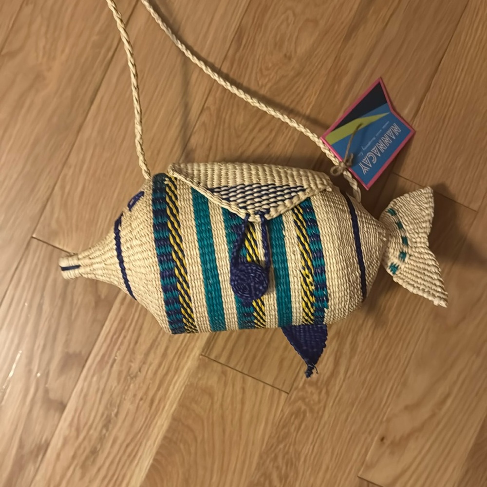 Nannacay Straw Bag Fish shape Handmade